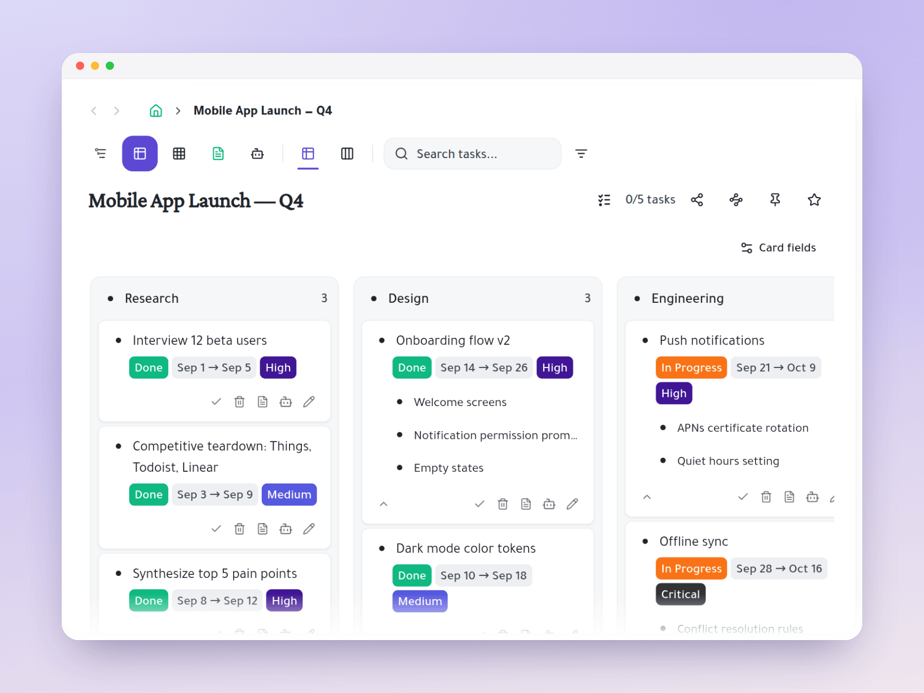 Kanban delivery status for freelance clients